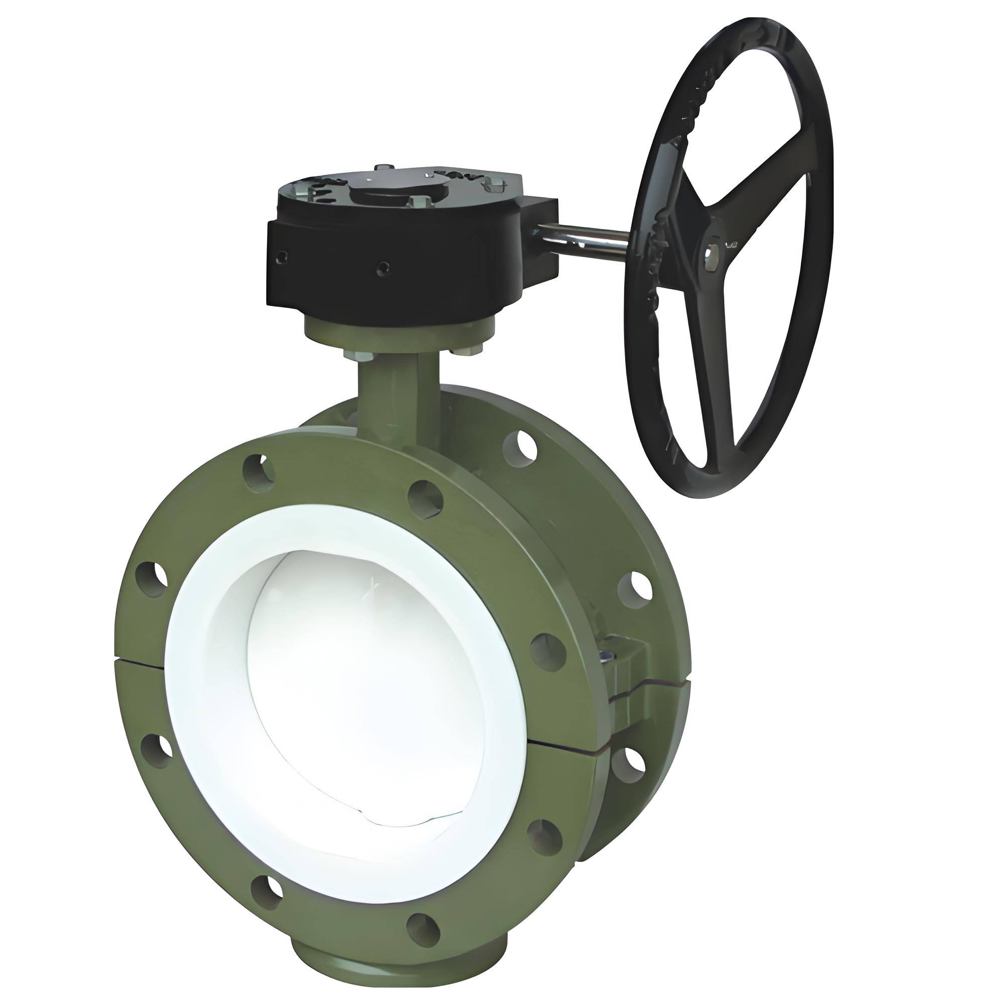PTFE Lined Flanged Butterfly Valve